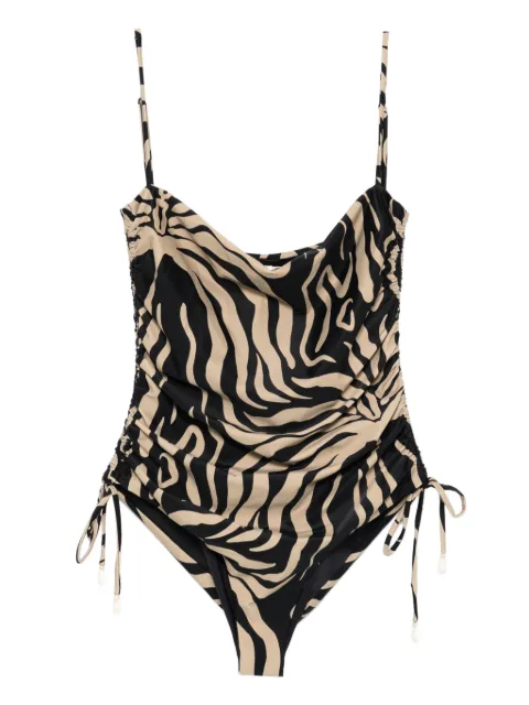 Johanna Ortiz zebra-print swimsuit
