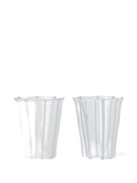 Sophie Lou Jacobsen ribbed glass tumbler (set of two)