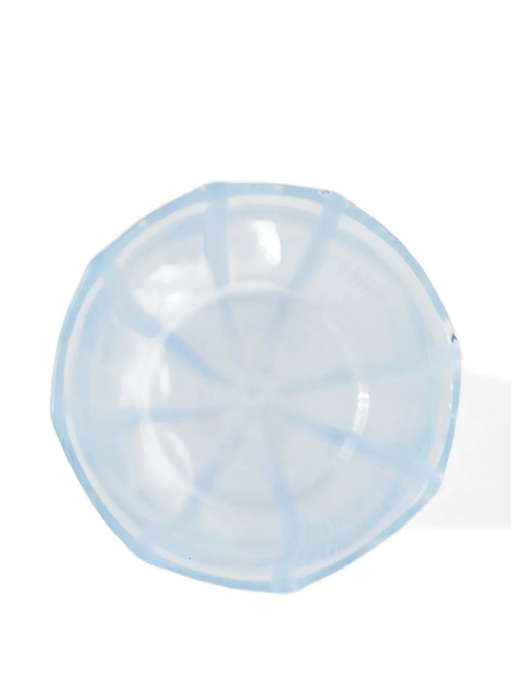 Sophie Lou Jacobsen Ribbed Glass Tumbler (set Of Two) In Blue