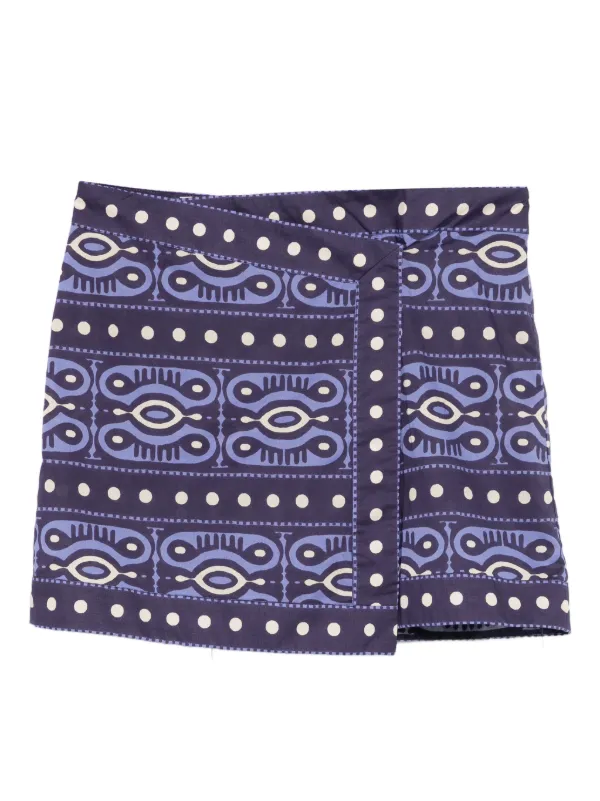 Johanna Ortiz Hunting Roots Skirt in Blue