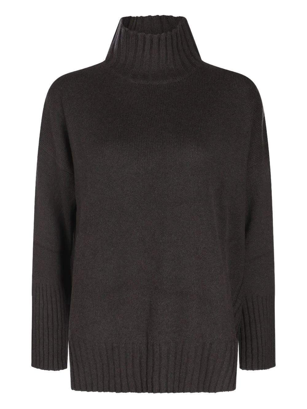 turtleneck ribbed-cuff sweater