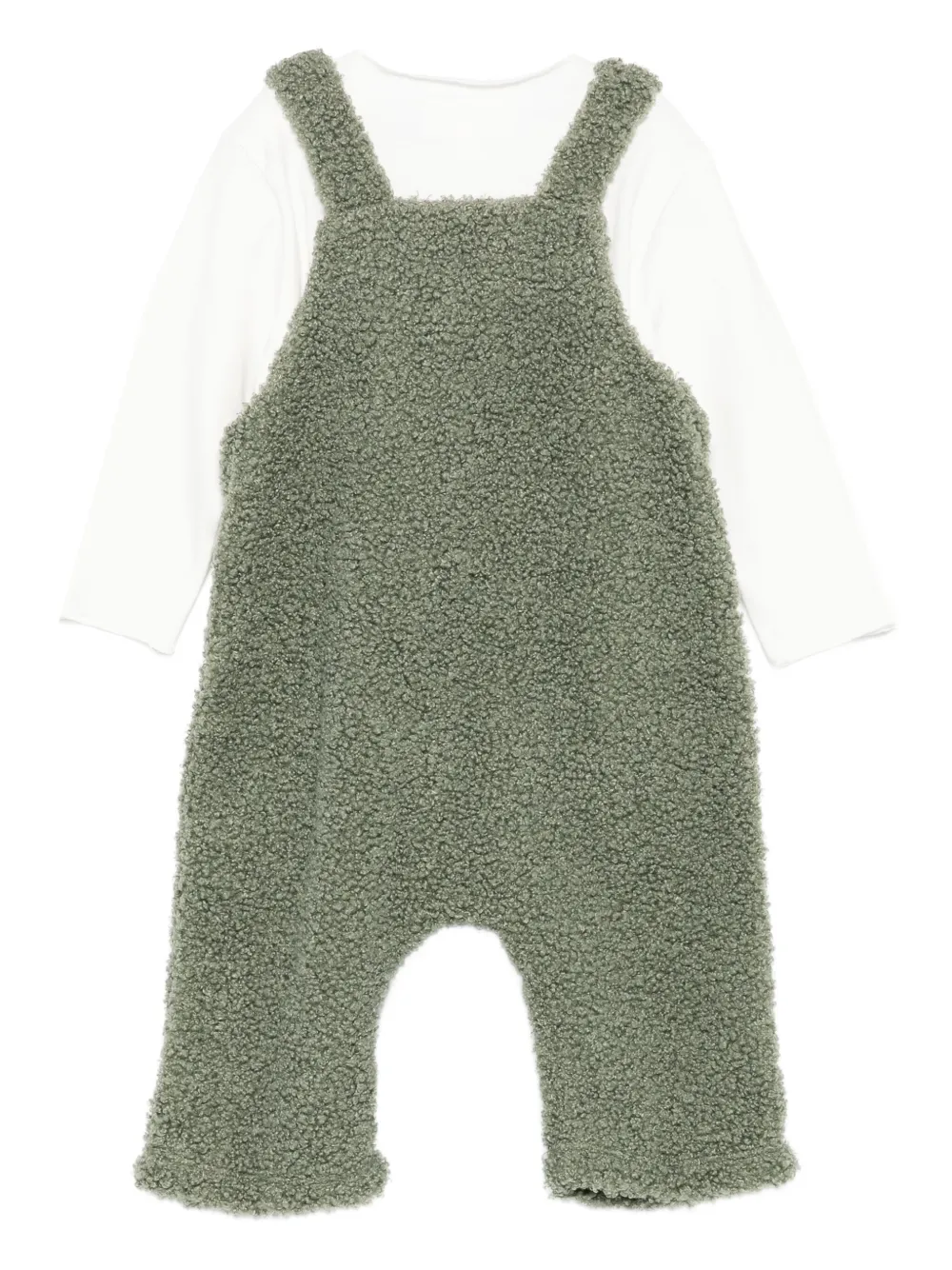 TEDDY & MINOU logo-patch dungaree (set of two) Groen