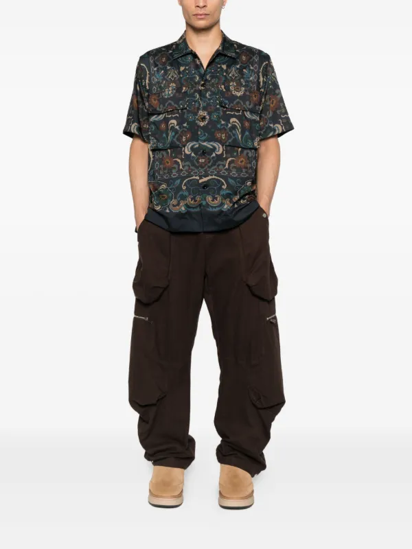 Sacai ペイズリーシャツ | ブルー | FARFETCH JP