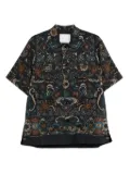 sacai paisley-pattern pocket shirt - Blue