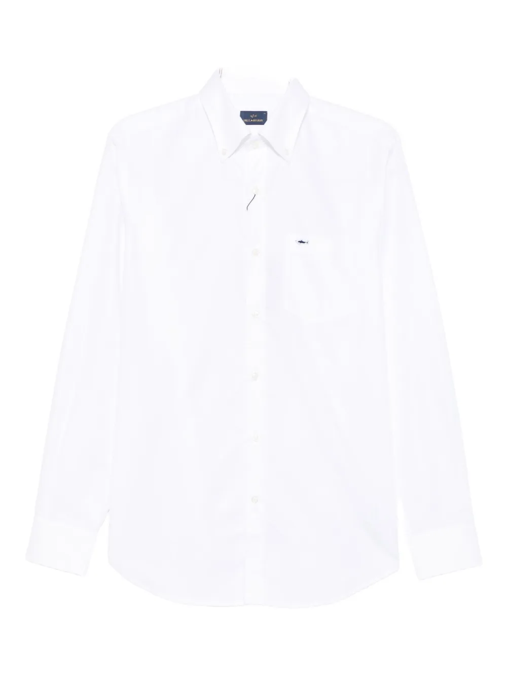 Paul & Shark Long-sleeve Cotton Shirt In White