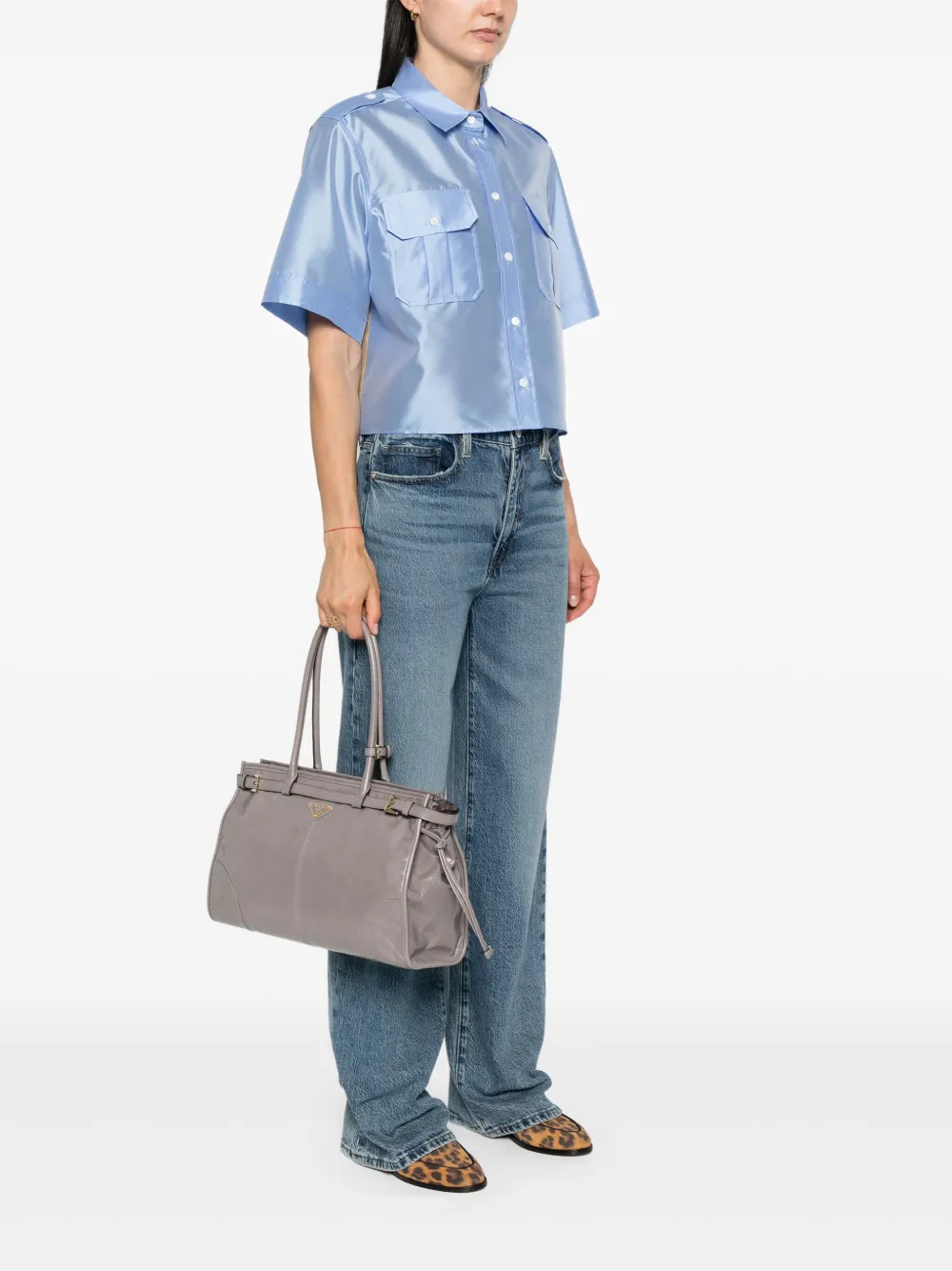 Prada Bonnie Large Leather Handbag