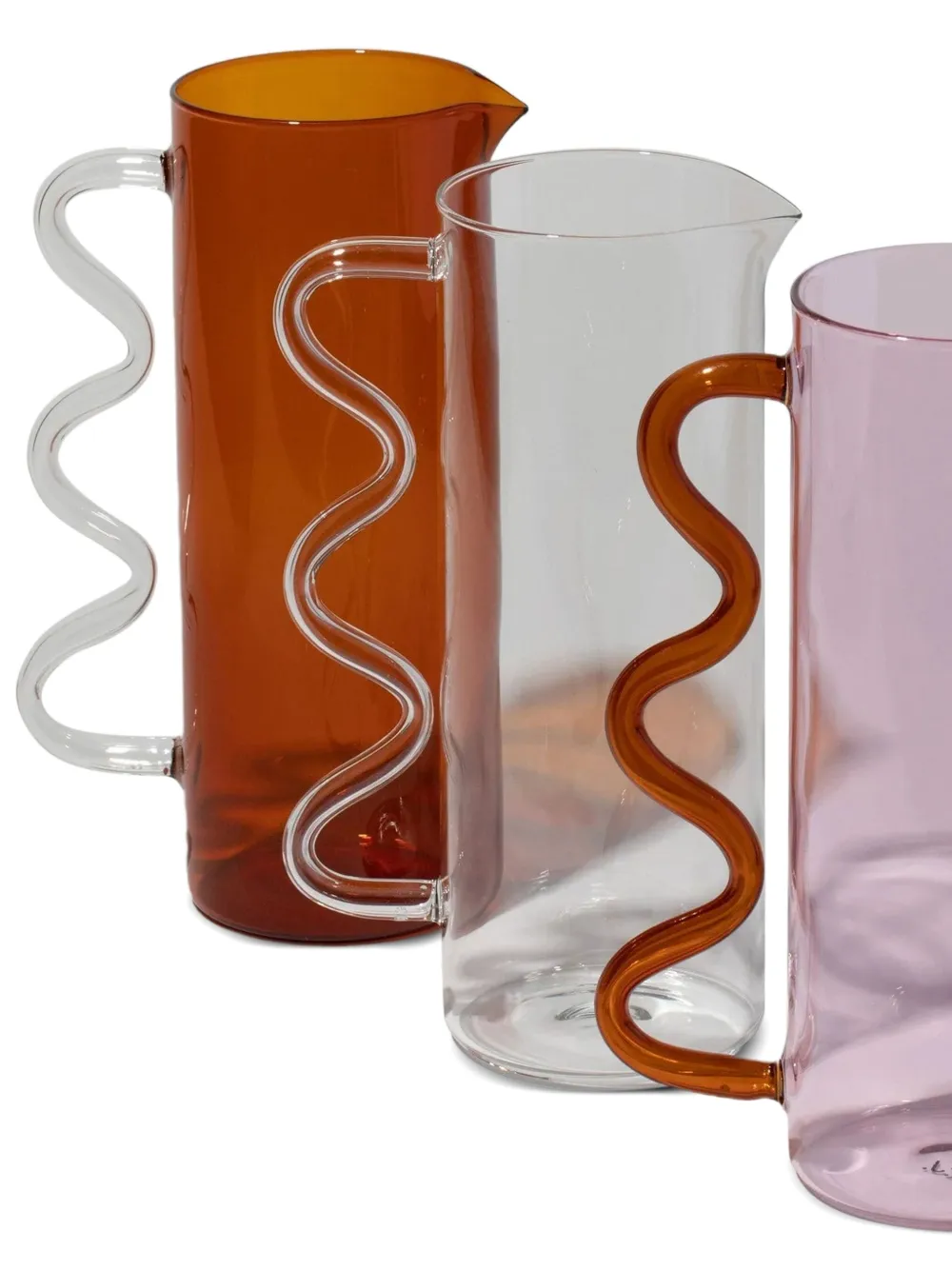 Sophie Lou Jacobsen wave glass pitcher (25cm x 10cm) | Glassware | Image 2