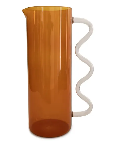 Sophie Lou Jacobsen wave glass pitcher (25cm x 10cm)