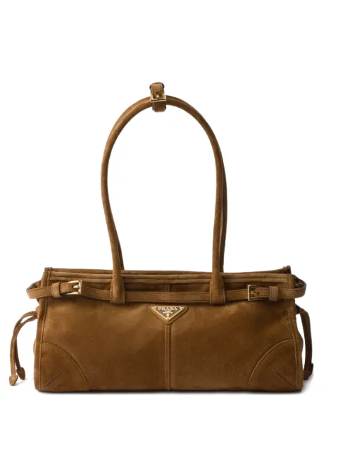 Prada suede drawstring tote bag