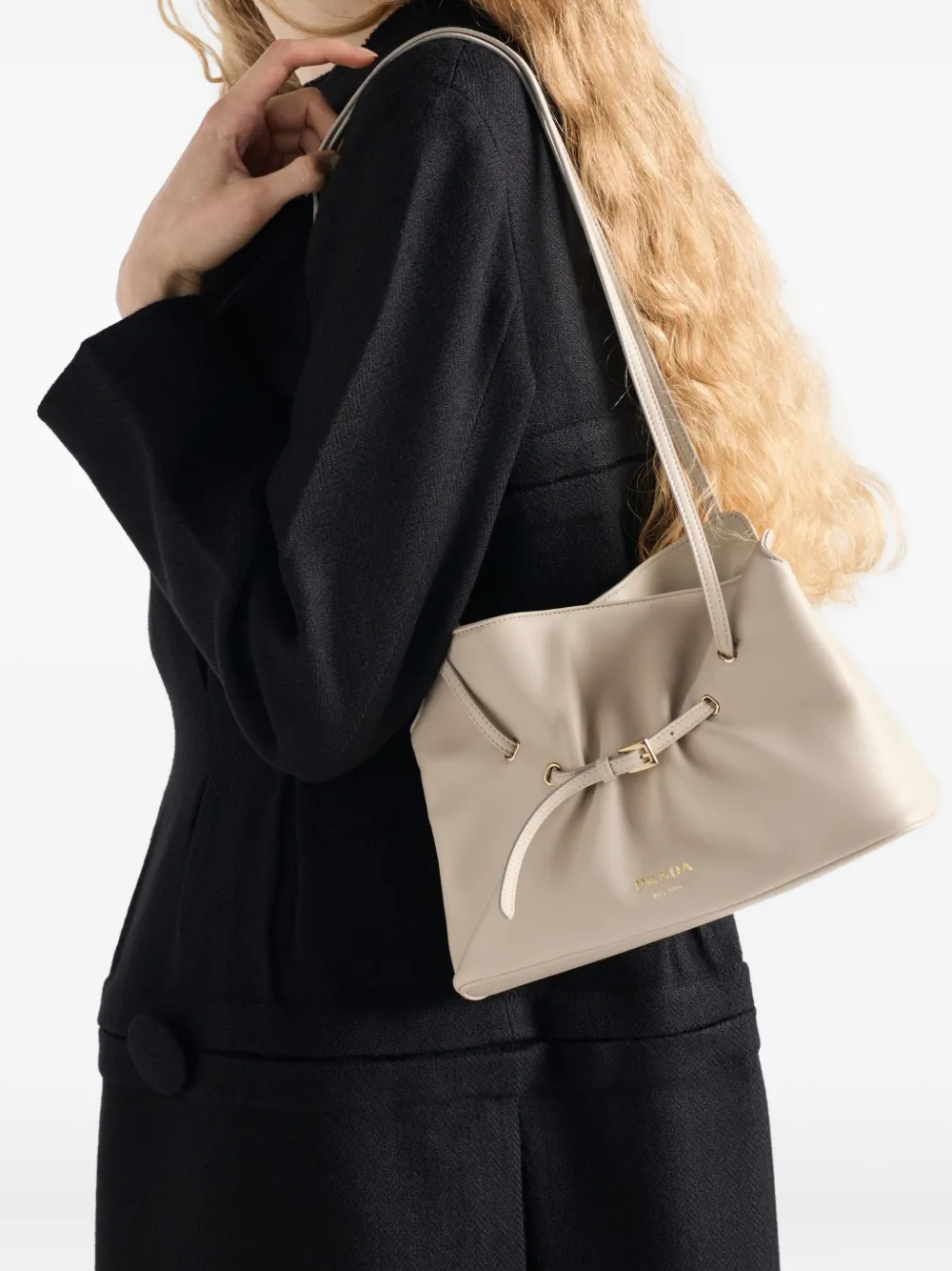 Prada Kleine Dada leren shopper - Beige