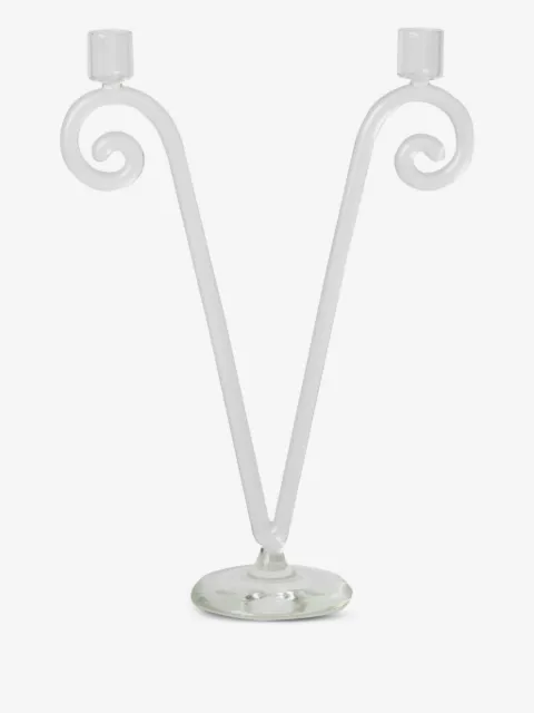 Sophie Lou Jacobsen spiral double-stem candleholder