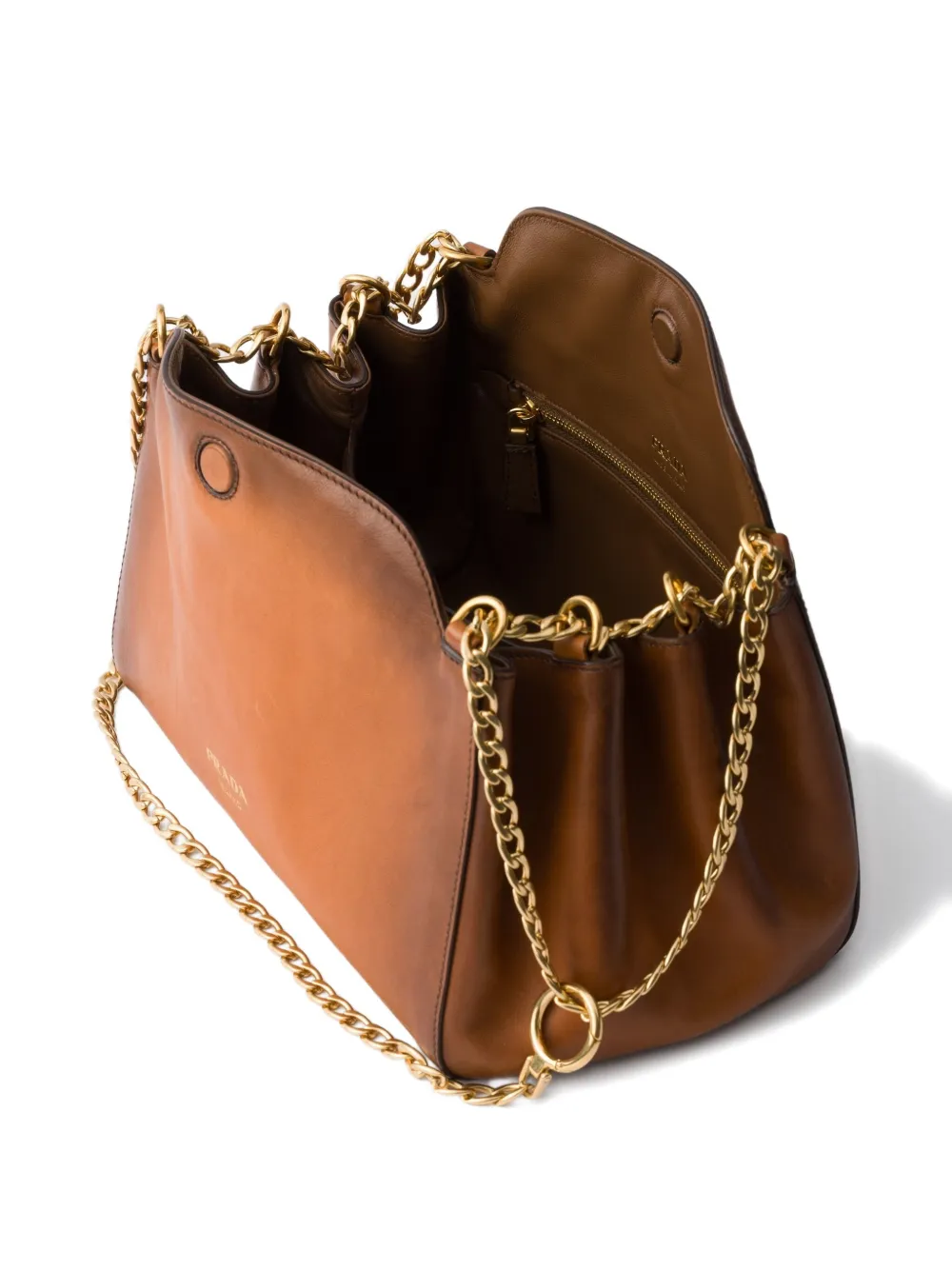 Prada Kleine Tumulte schoudertas Bruin