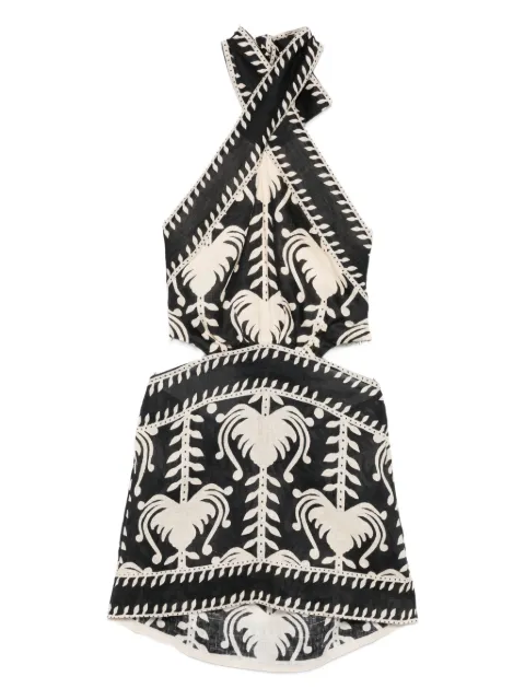 Johanna Ortiz Tide halterneck cut-out mini dress