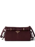 Prada suede buckle-detail shoulder bag - Red