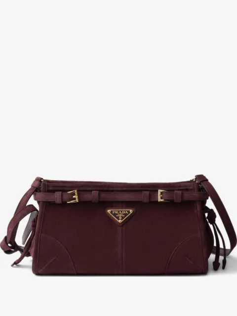 Prada Bonnie small suede shoulder bag