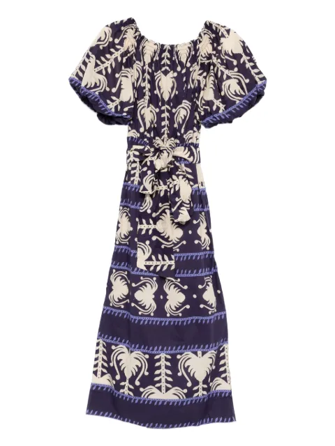 Johanna Ortiz off-shoulder patterned midi dress