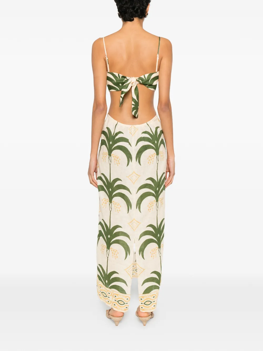 Johanna Ortiz Uitgesneden maxi-jurk Beige