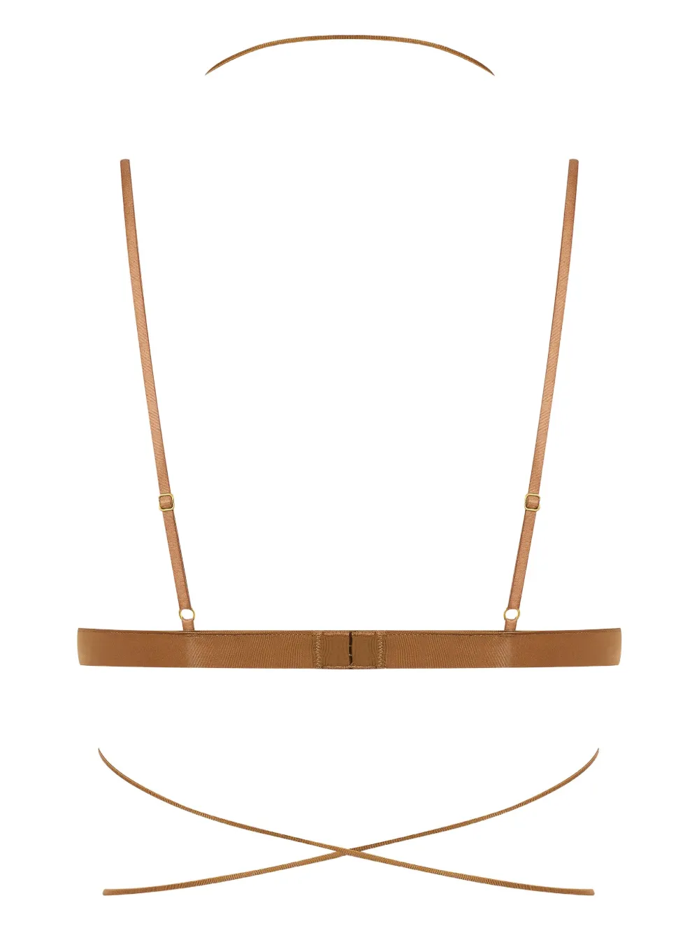 Maison Close Triangel bh met gekruiste rug Bruin