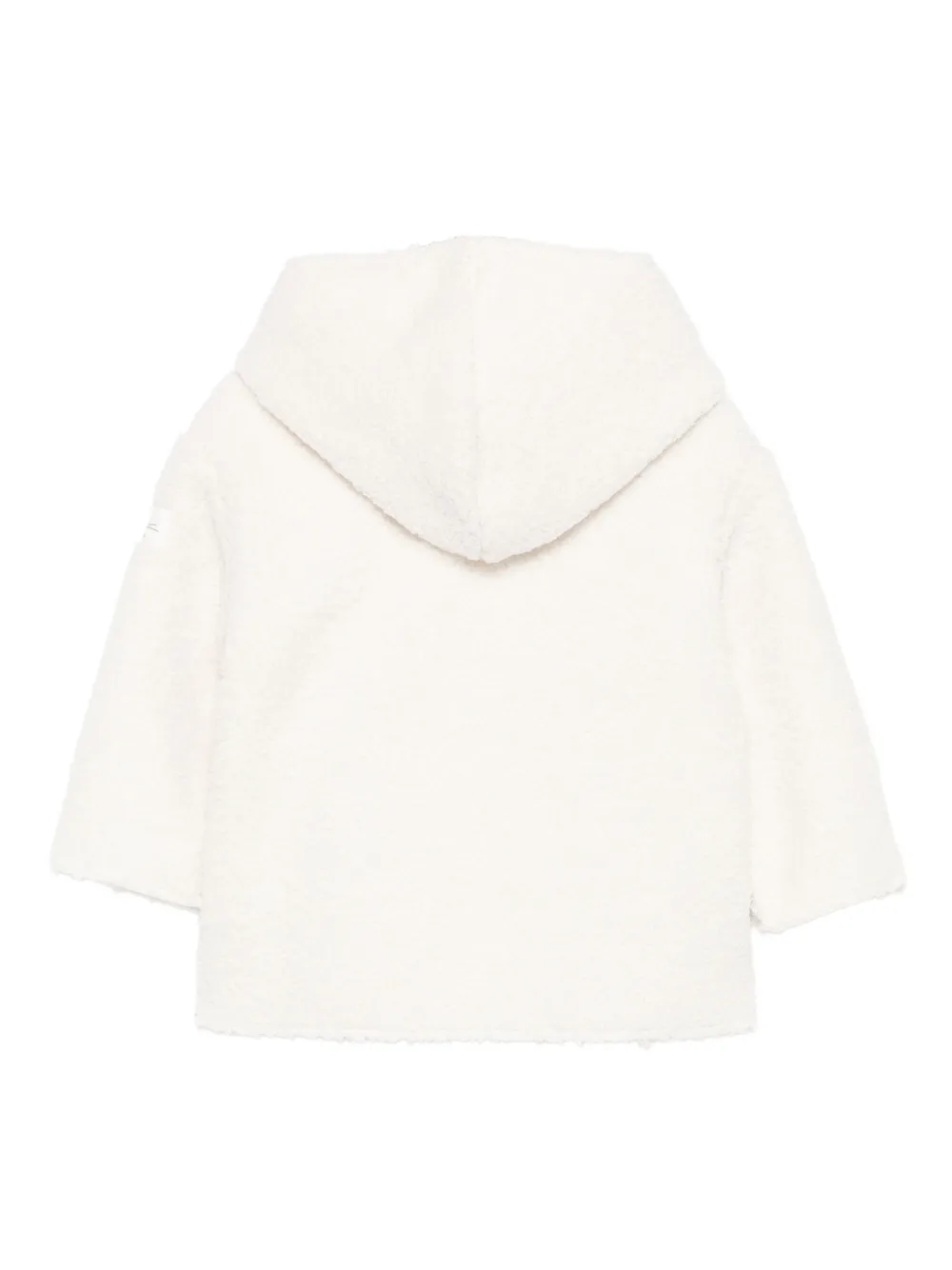TEDDY & MINOU hooded double-breasted coat Wit