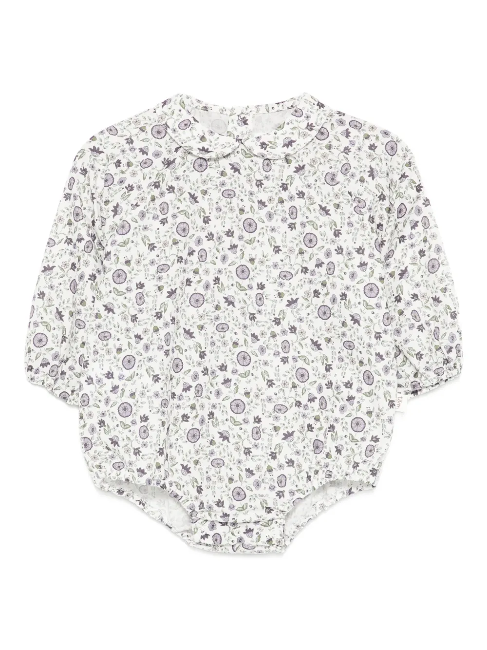 TEDDY & MINOU Romper met bloe print Wit