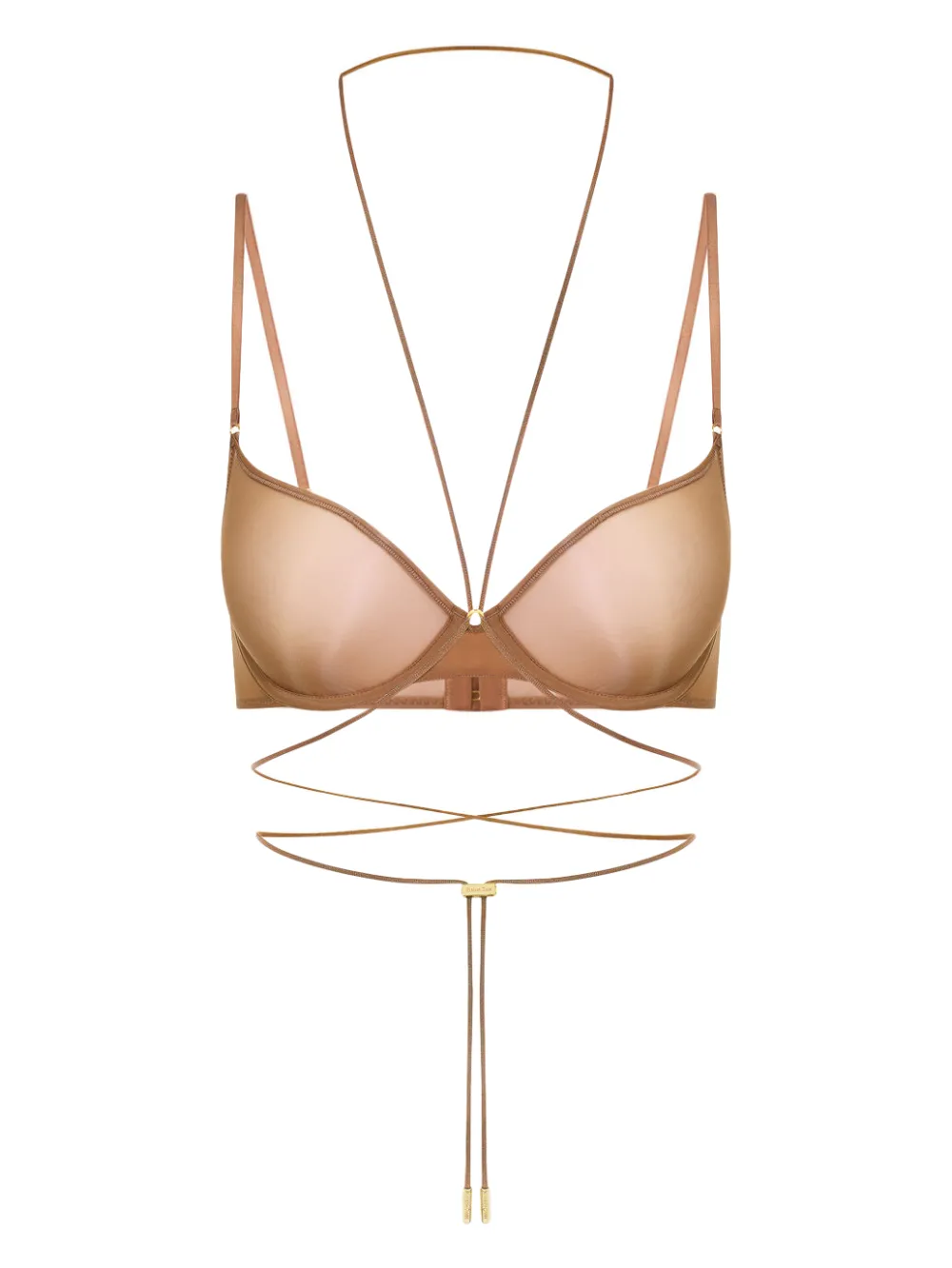 Maison Close Balconette Tie-detail Bra In Multi