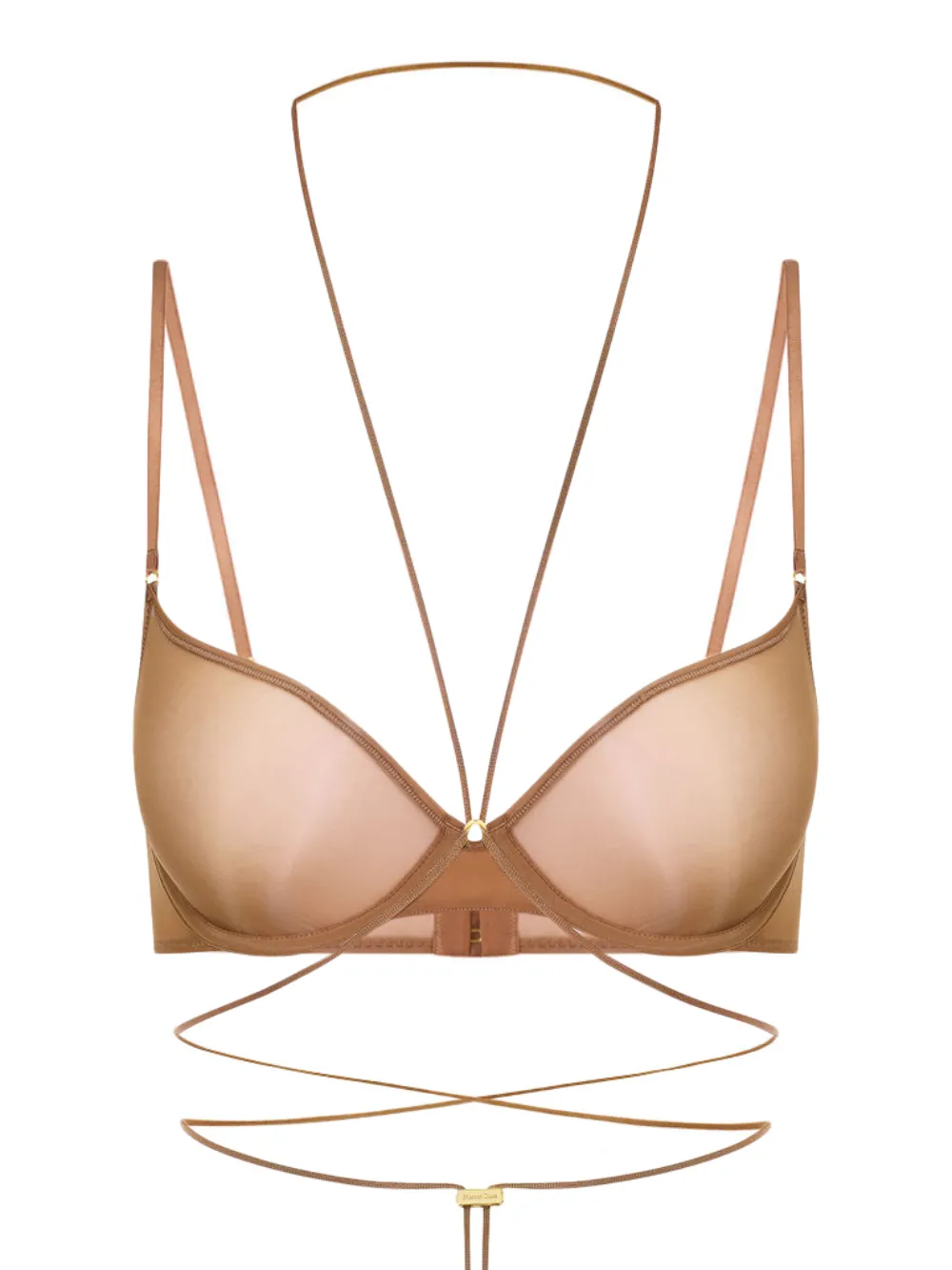 Maison Close Balconette Tie-detail Bra In Multi