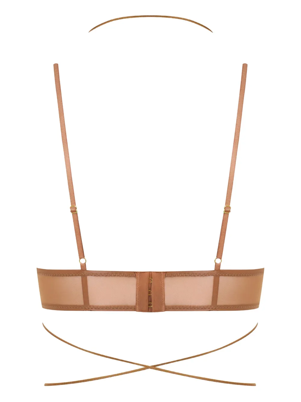 Maison Close Balconette bh met strikdetail Bruin