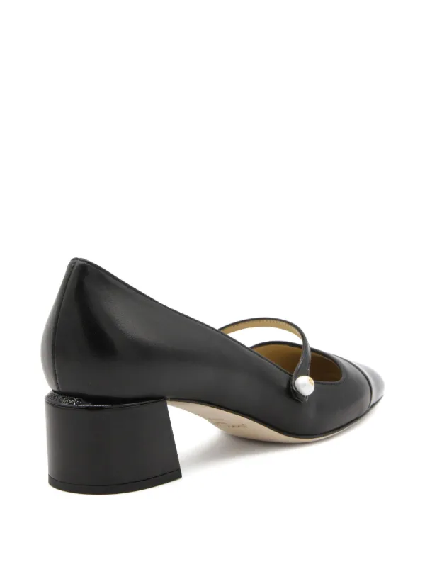 Jimmy Choo pearl-embellished block-heel Pumps | Black