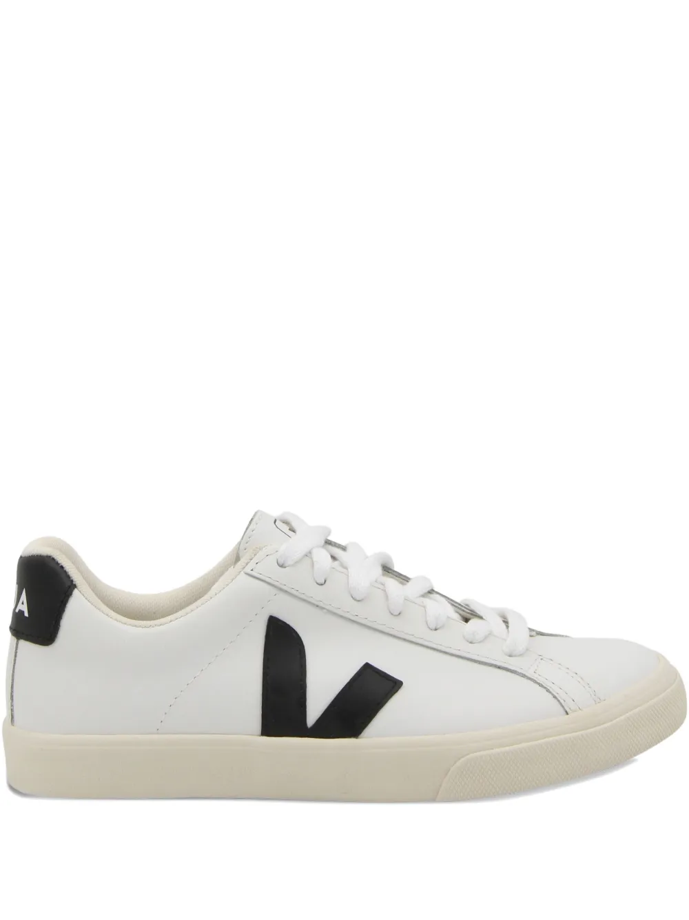 Veja Esplar V-logo Leather Sneakers In White