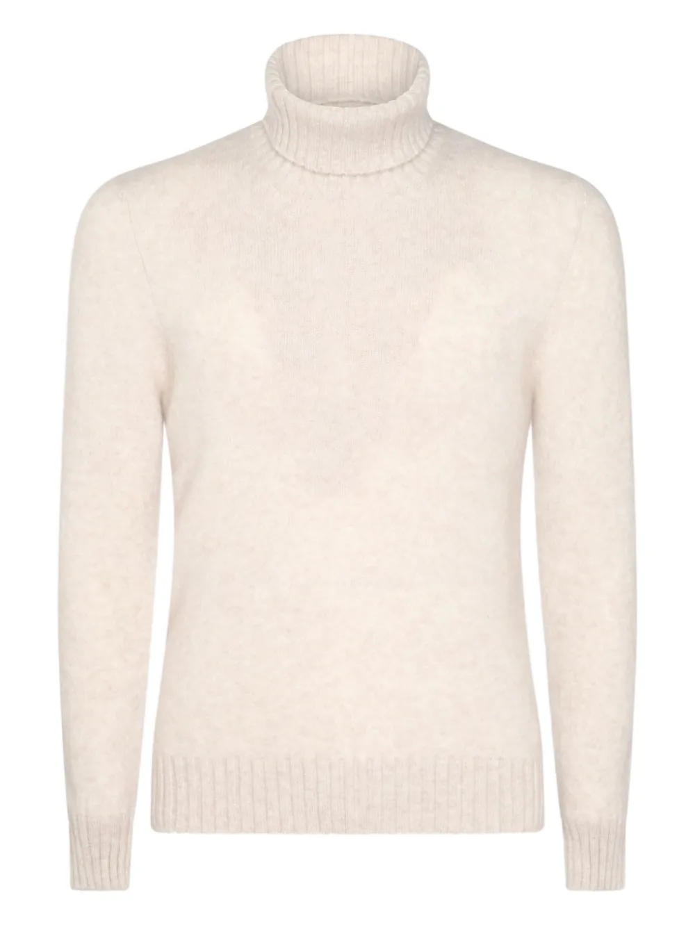 Piacenza Cashmere Turtleneck Ribbed-hem Sweater In Neutral