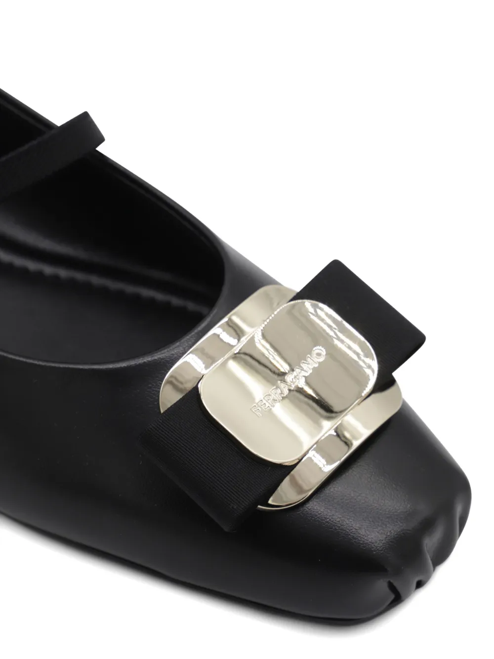 Ferragamo New Vara bow-embellished ballet flats Black