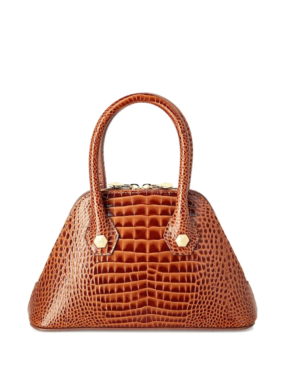 Philipp Plein Tote Bag Mit Kroko-effekt In Brown