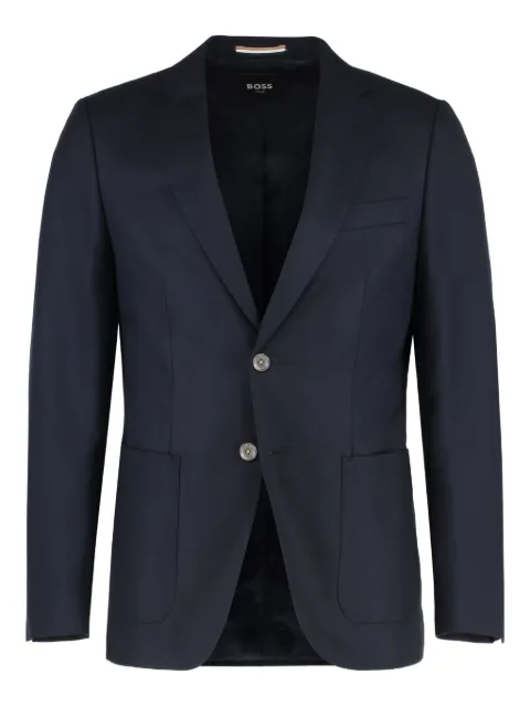 BOSS single-breasted notched-lapel jacket