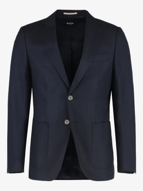 BOSS veste boutonnée à revers crantés