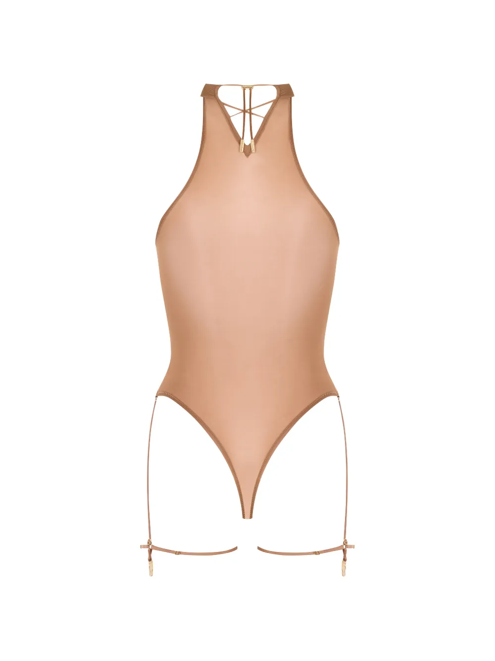 Maison Close French Kiss Light body met halternek Beige