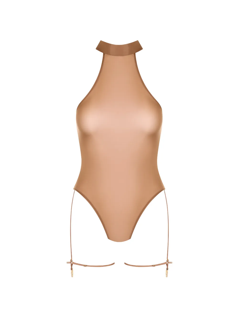 Maison Close French Kiss Light halter-neck thong bodysuit - Nude