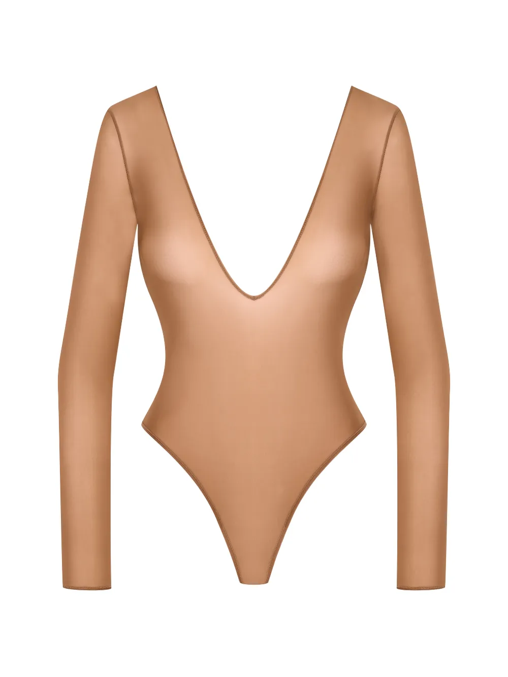 Maison Close French Kiss Light open-back long-sleeve bodysuit - Rosa