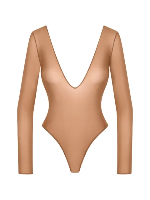 Maison Close French Kiss Light långärmad body med öppen rygg