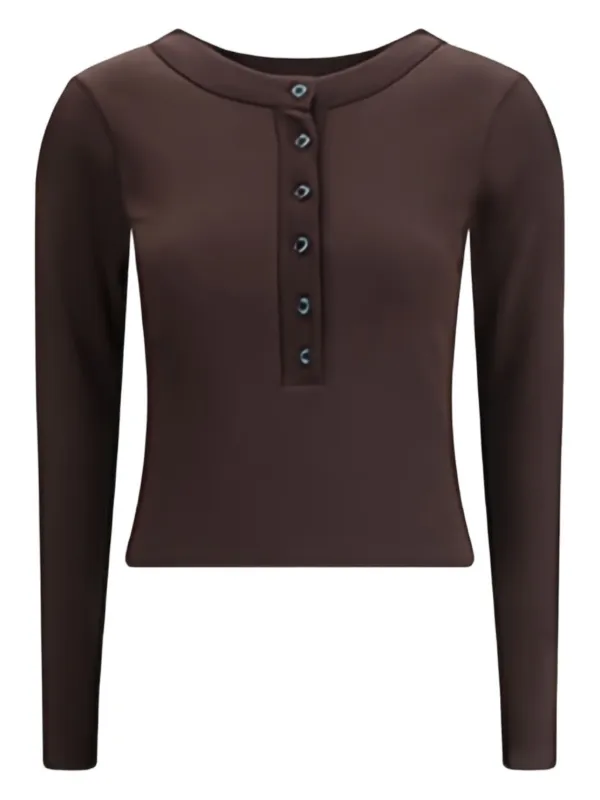 Citizens Of Humanity Ribbed long-sleeve Top Brown FARFETCH IN