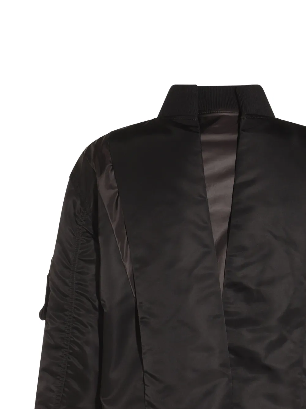 sacai Bomberjack met satijnen vlak Zwart