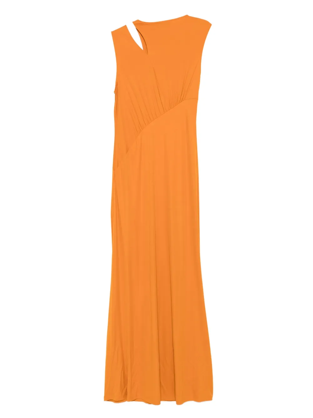 Self-Portrait Uitgesneden midi-jurk Oranje