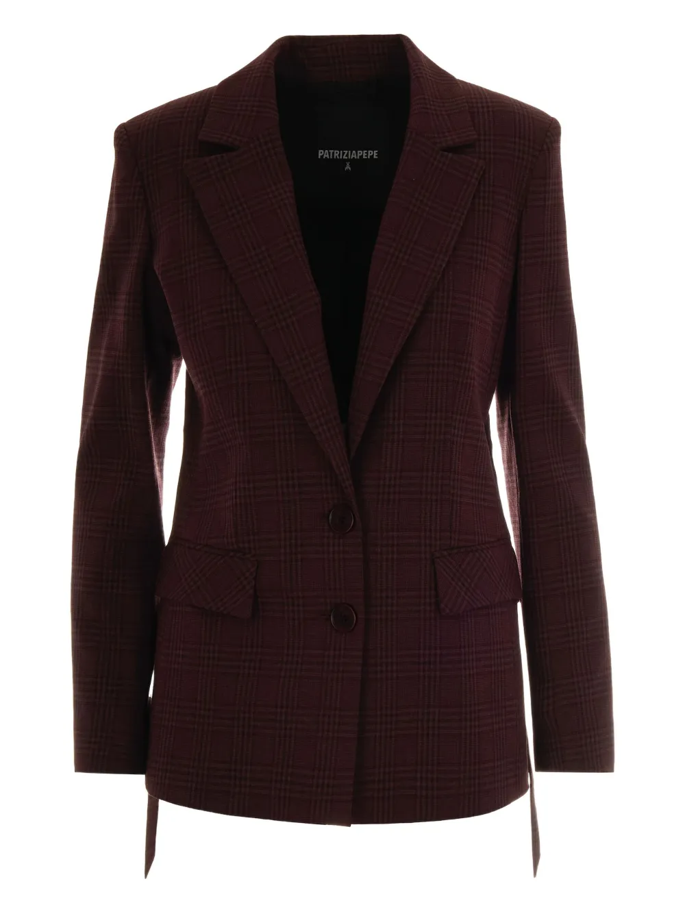 Patrizia Pepe checked-pattern blazer Rood