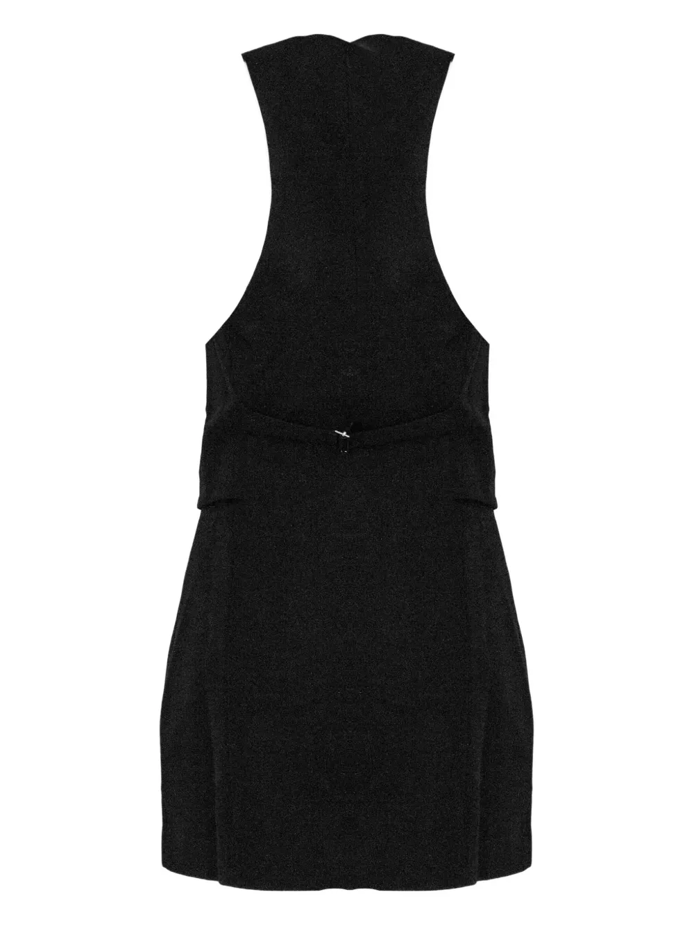 THE ANDAMANE deep-neckline mini dress - Zwart