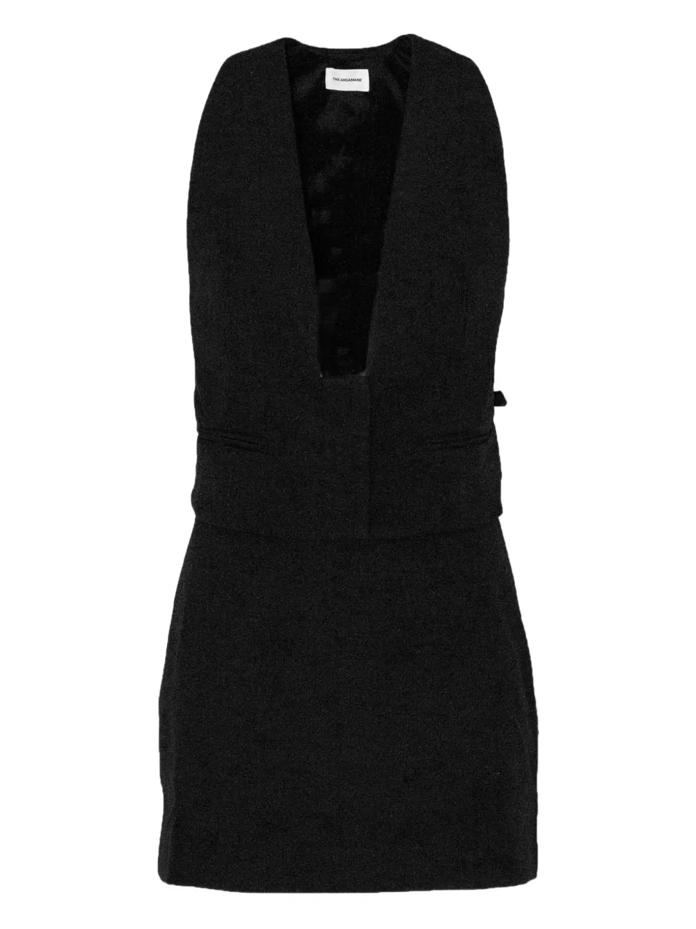 deep-neckline mini dress
