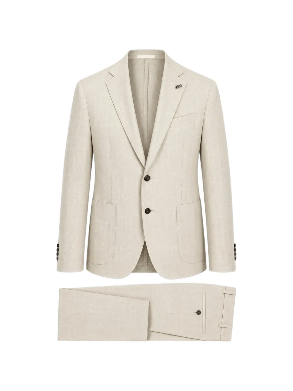 BOB notched-lapel single-breasted suit - Toni neutri