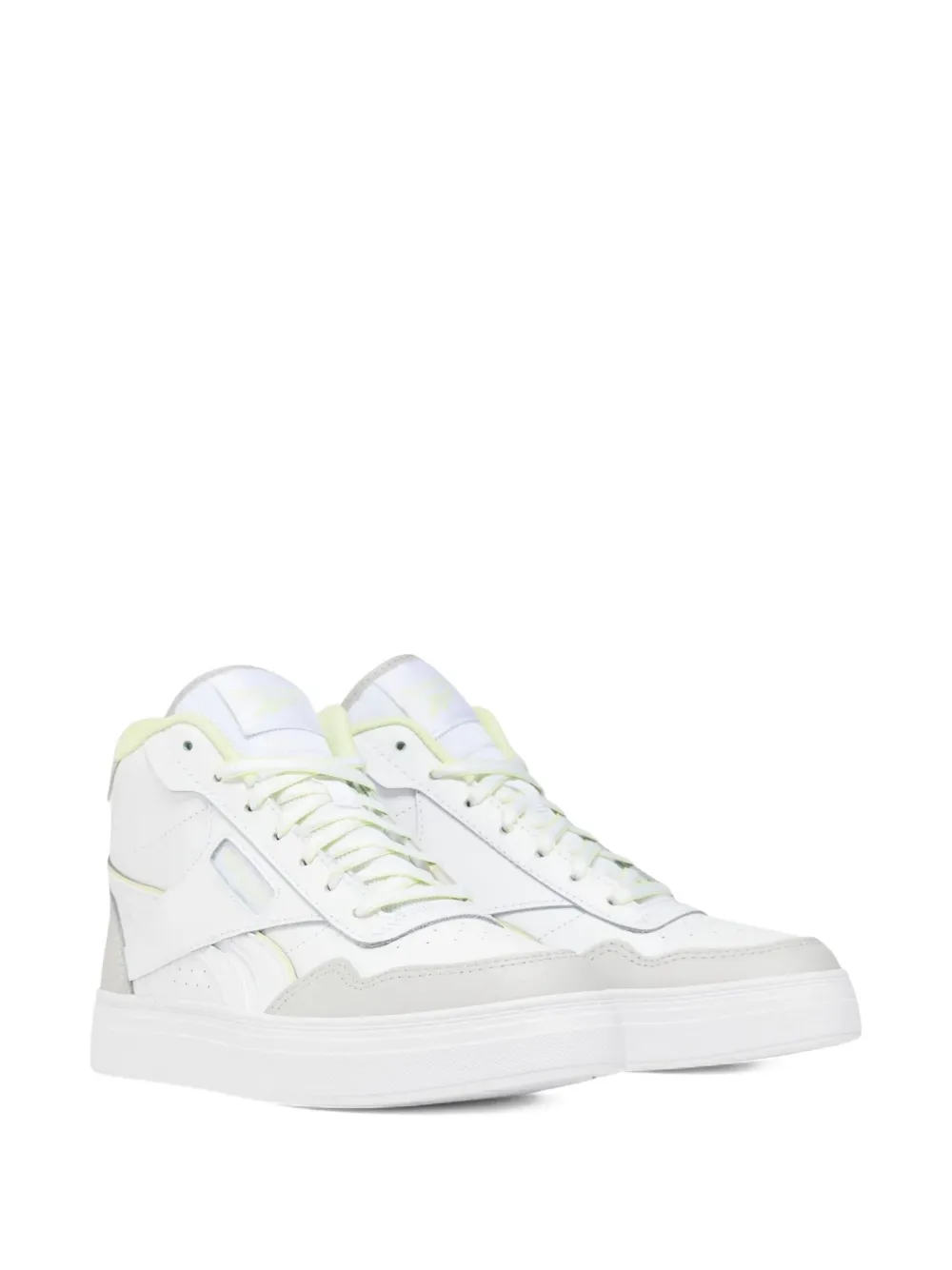 Reebok Court Advance Bold "Footwear White Steely Fog Citron Glow" sneakers