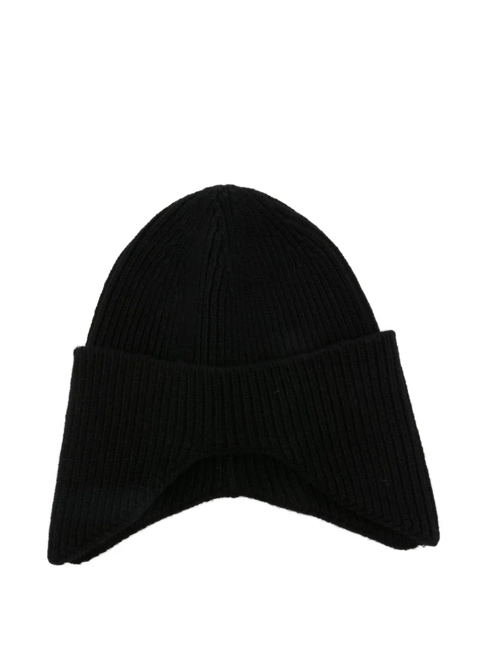 Isabel Benenato Rib-knit Beanie In Black