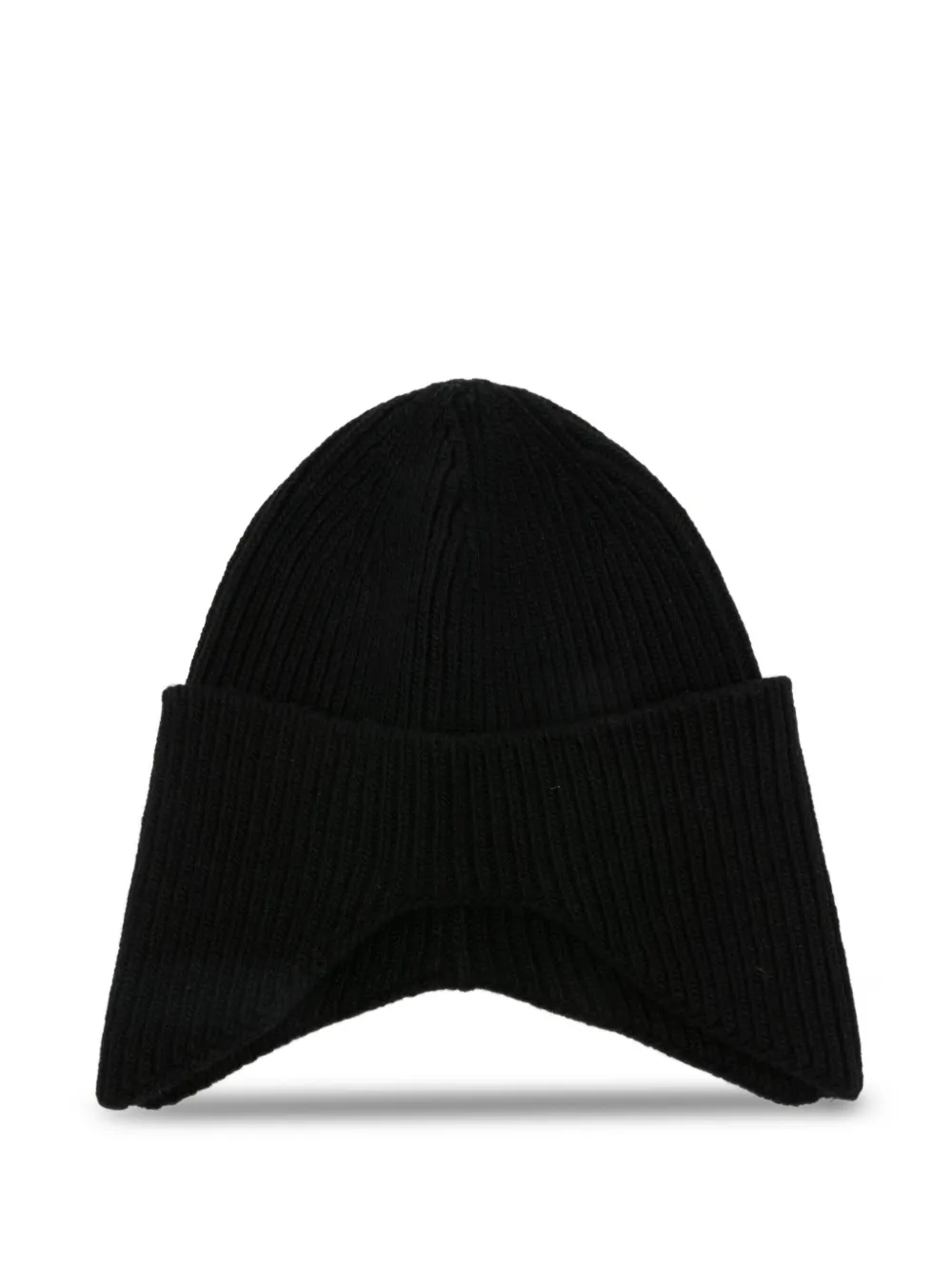 Isabel Benenato rib-knit beanie | Black | Image 1