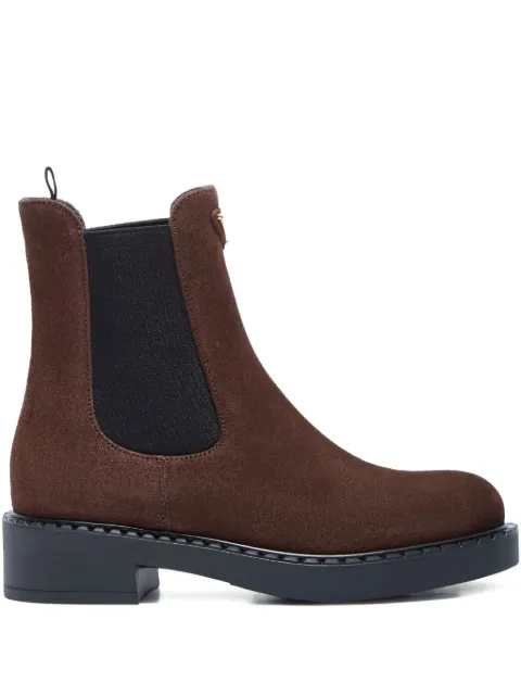 Prada logo-plaque chelsea boots