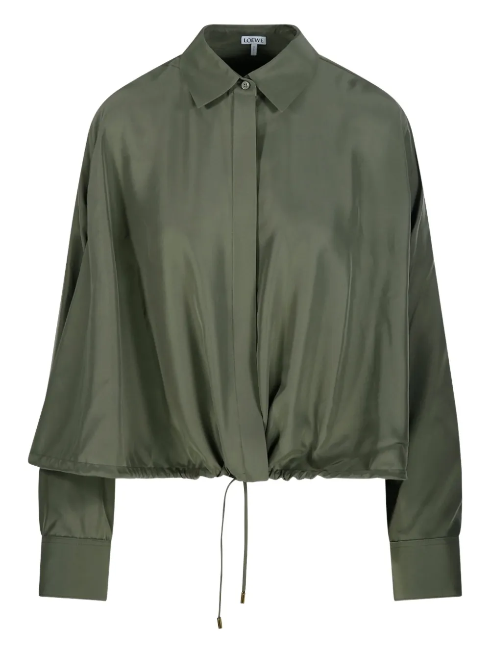 LOEWE drawstring-hem shirt - Green